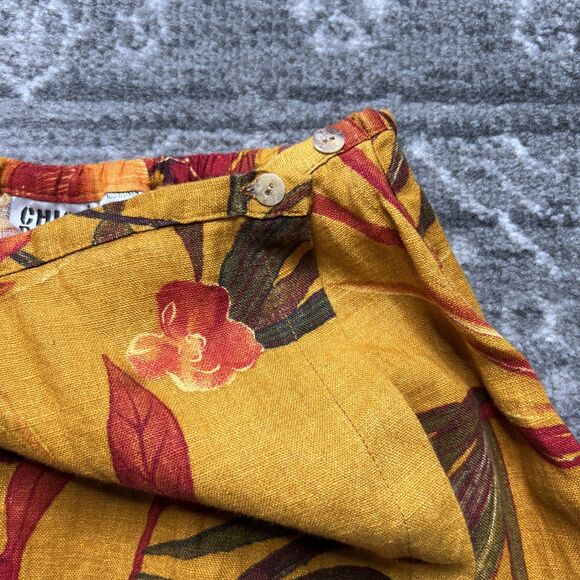 Chico's Design Linen Matching Set Size L/XL Tropical Print Jacket Wrap Skirt NWT - Picture 5 of 16